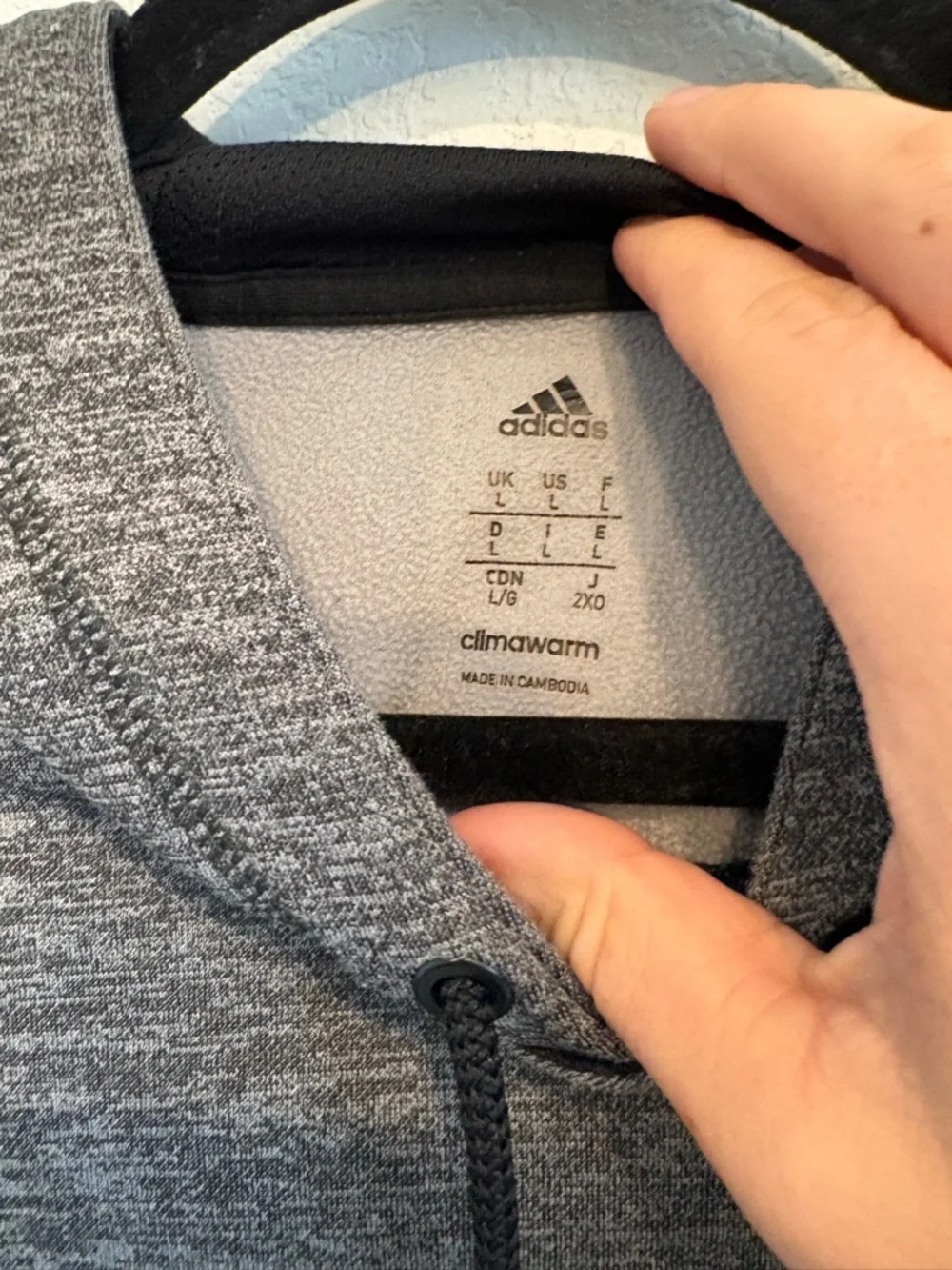 Adidas Hoodie Gray Pullover Athletic Sweatshirt Men’s Size M